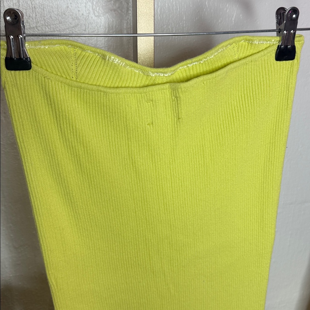 ASOS Design | Lime Strapless Ribbed Maxi Dress - Picture 4 of 5